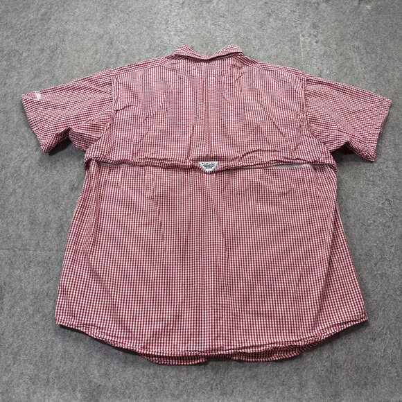 South Carolina Gamecocks Columbia PFG Super Bonehead Fishing Shirt Men L Red - Picture 9 of 15